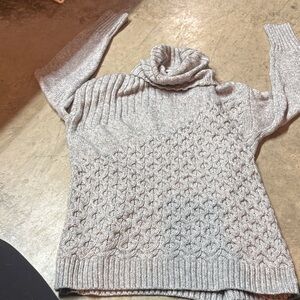 Nine West Light Gray Cowl Neck Sweater